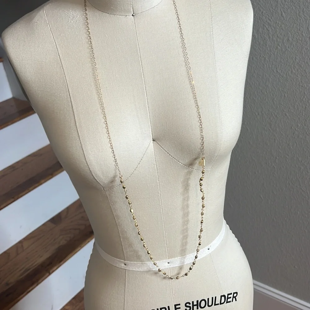 LOVE POPPY JEWELS Long Gold Plated Ball Necklace​​​​​​​​​ - Picture 4 of 10